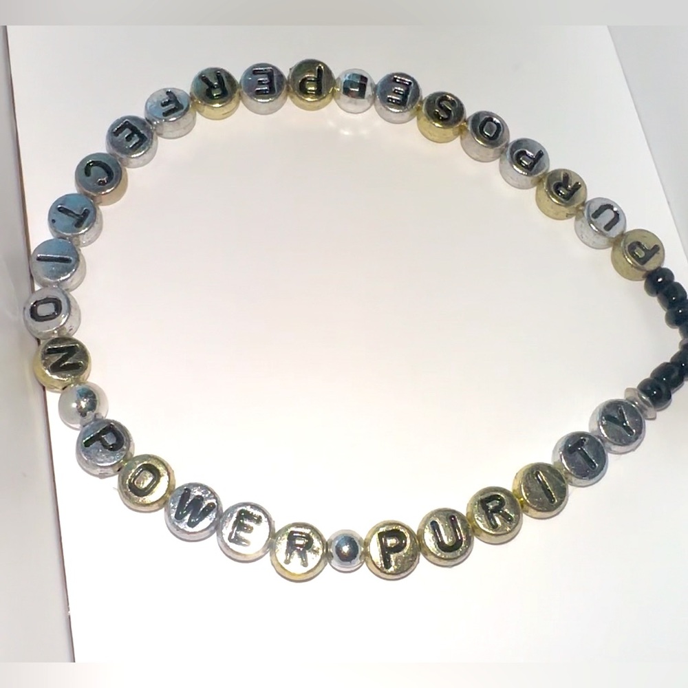 Power Purity Perfection and Purpose Statement Bracelet